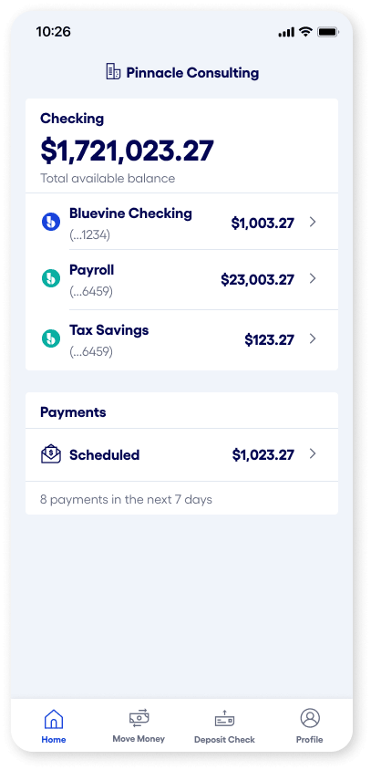 Bluevine mobile app transfer money