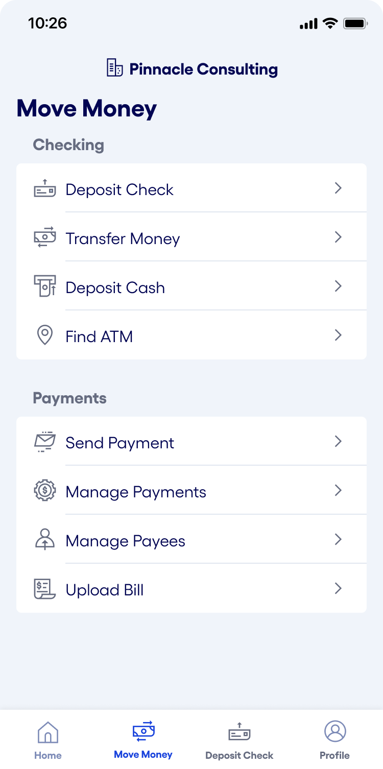 Bluevine mobile app iOS move money