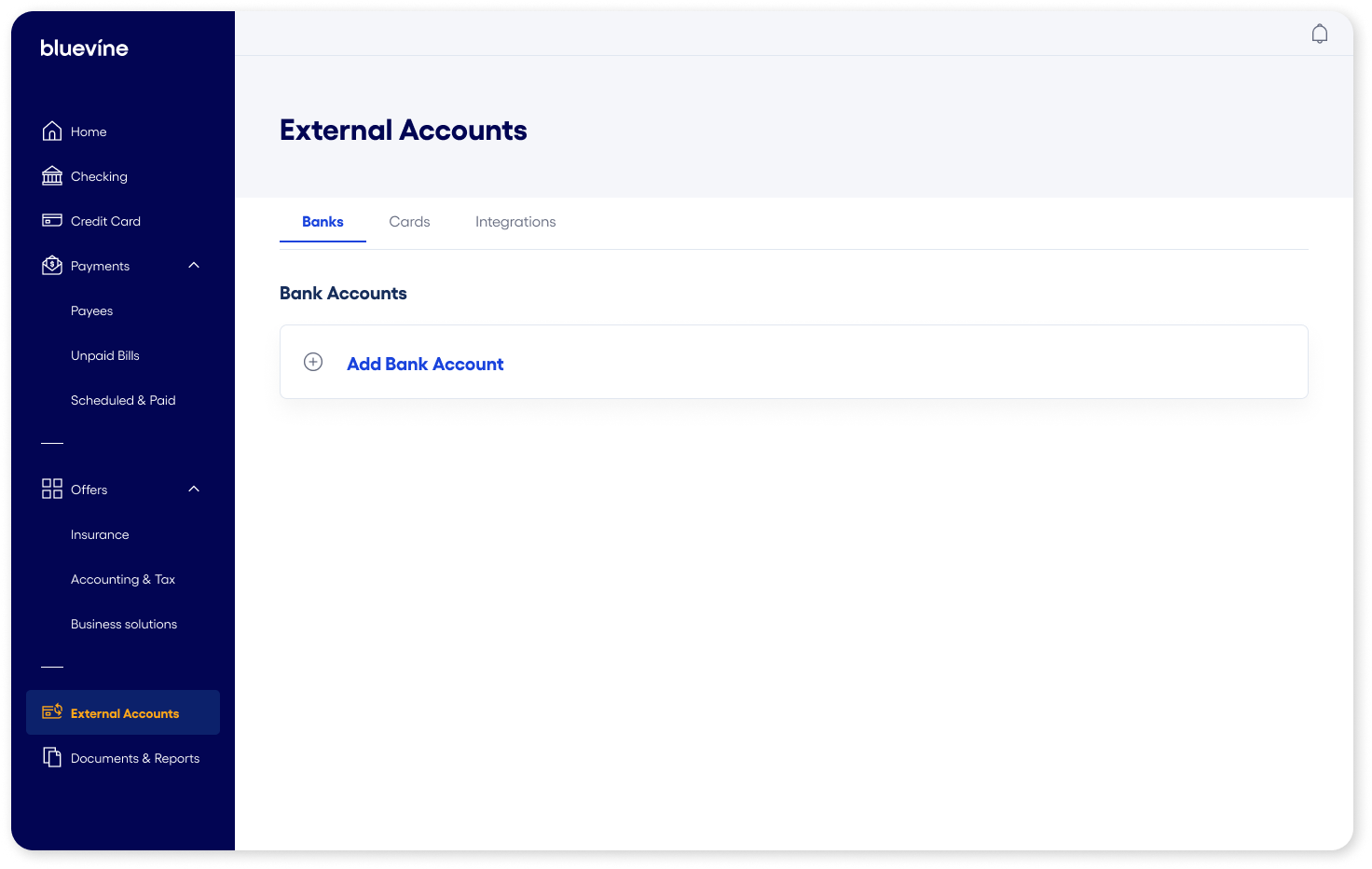Add external account