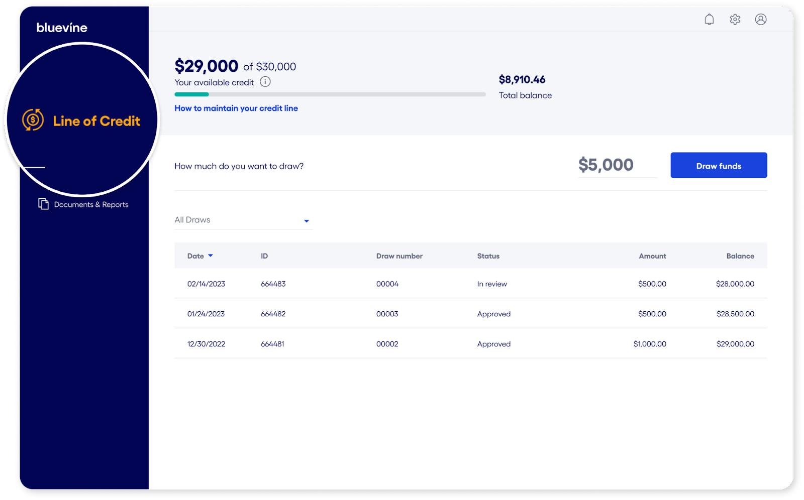 Line of Credit Dashboard