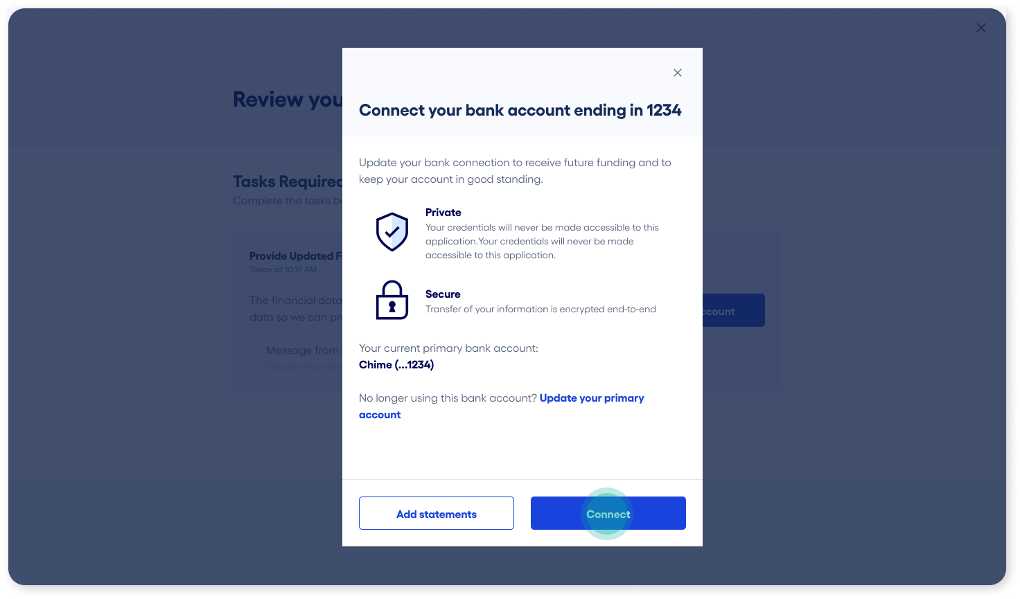 Connect Bank Account