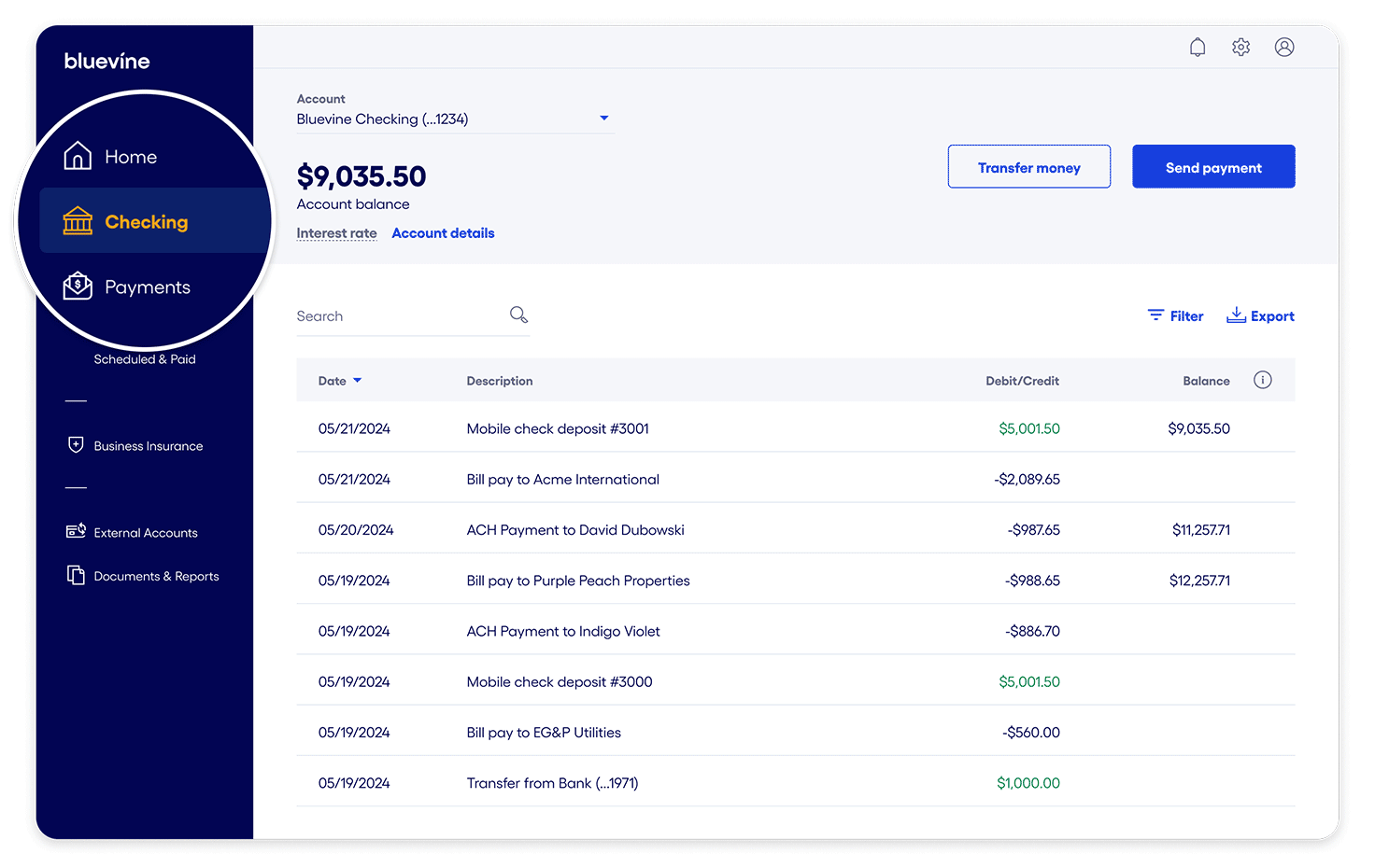 Bluevine dashboard Standard Plan Interest Qualifications Progress