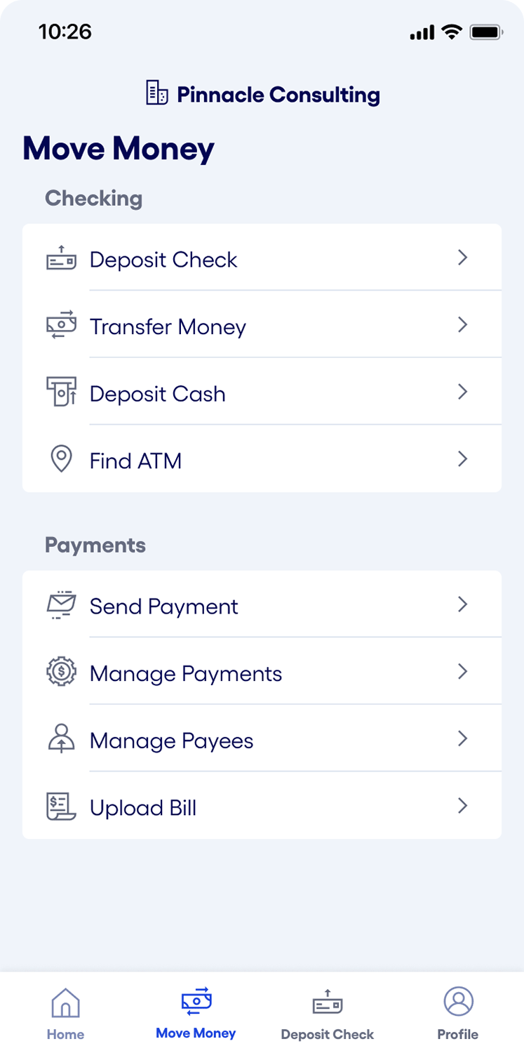 Bluevine mobile app iOS manage payments